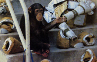 Illustration for article titled The Robot Dog From Battlestar Galactica Was A Chimp In Costume